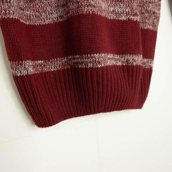 NWOT Eddie Bauer Turtleneck Striped cotton blend Sweater, Burgundy S‎ - Picture 5 of 10